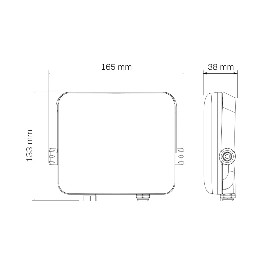 LED strålkastare för utomhusbruk MILKY LED/30W/230V 4000K IP65 svart