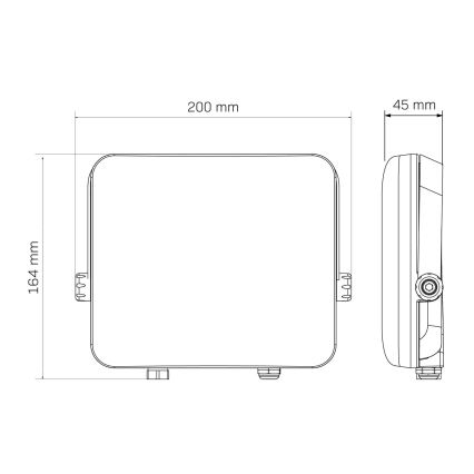 LED strålkastare för utomhusbruk MILKY LED/50W/230V 4000K IP65 svart