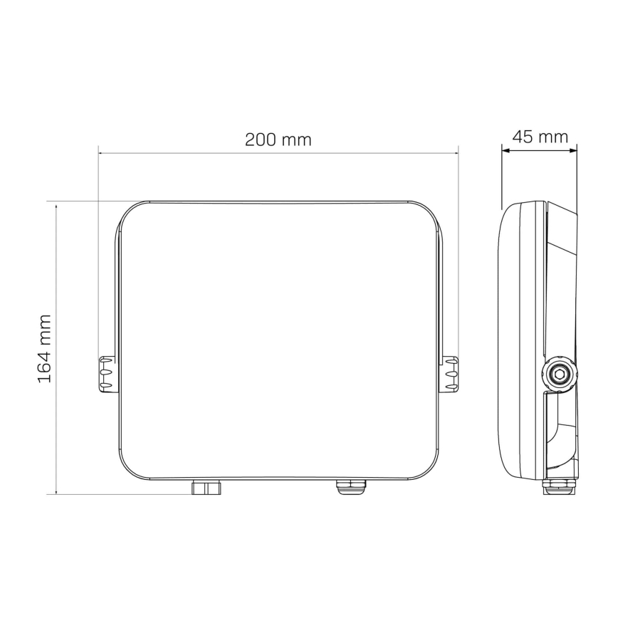 LED strålkastare för utomhusbruk MILKY LED/50W/230V 4000K IP65 svart