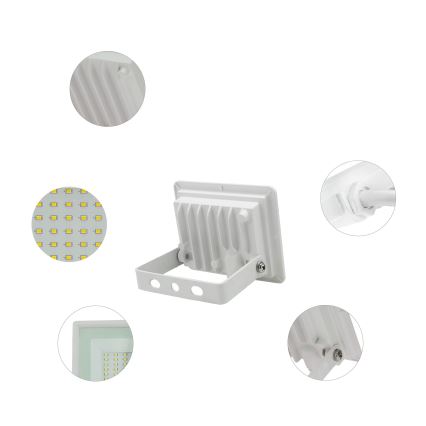 LED strålkastare för utomhusbruk NOCTIS LUX 3 LED/10W/230V 4000K IP65 vit