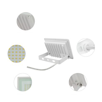 LED strålkastare för utomhusbruk NOCTIS LUX 3 LED/20W/230V 4000K IP65 vit