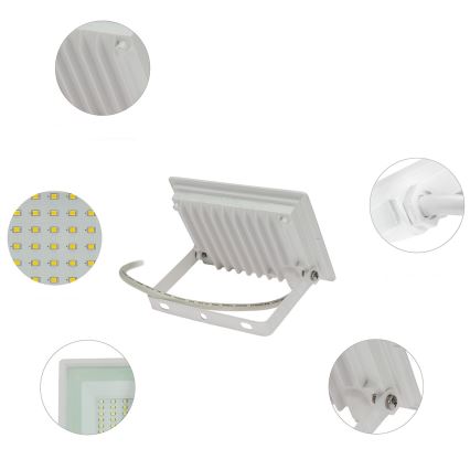 LED strålkastare för utomhusbruk NOCTIS LUX 3 LED/30W/230V 4000K IP65 vit