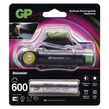 LED Strålkastare GP DISPROTECTIONY CHR35 LED/3,7V/2600mAh