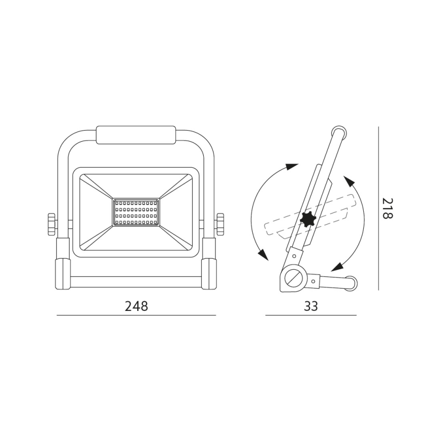 LED Strålkastare LED/100W/230V 4000K IP65