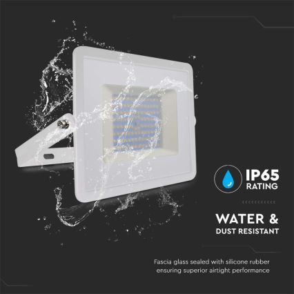 LED strålkastare LED/100W/230V 4000K IP65 vit