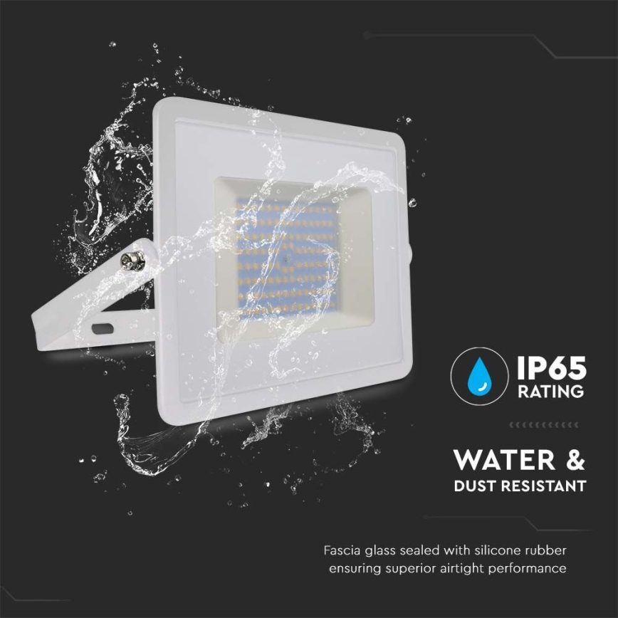 LED strålkastare LED/100W/230V 4000K IP65 vit