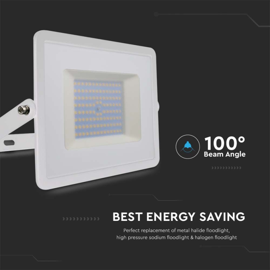 LED strålkastare LED/100W/230V 4000K IP65 vit
