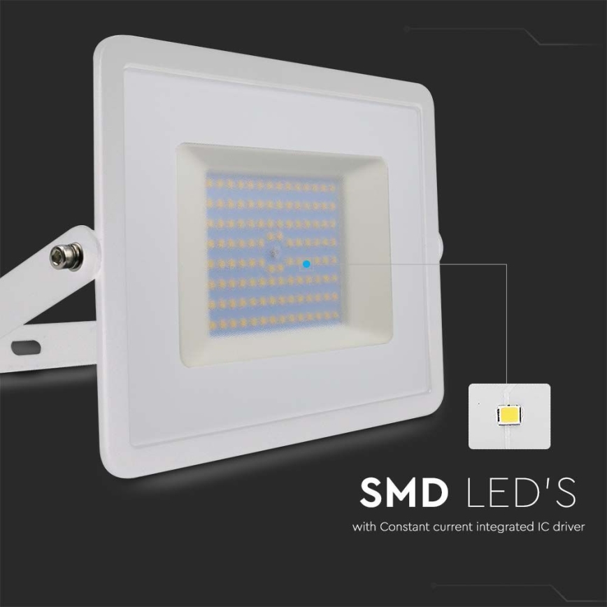 LED strålkastare LED/100W/230V 4000K IP65 vit