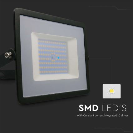 LED strålkastare LED/100W/230V 6500K IP65 svart