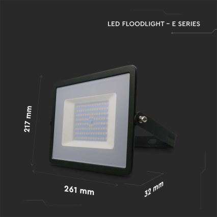 LED strålkastare LED/100W/230V 6500K IP65 svart