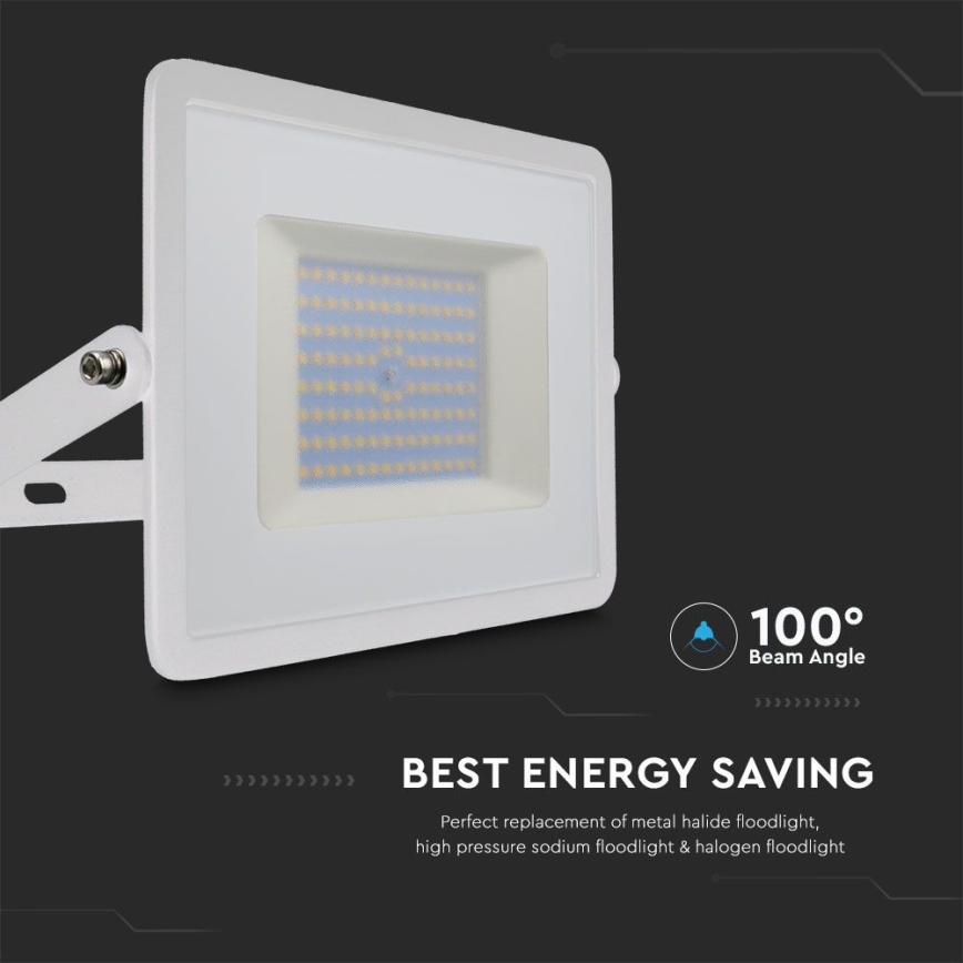 LED strålkastare LED/100W/230V 6500K IP65 vit