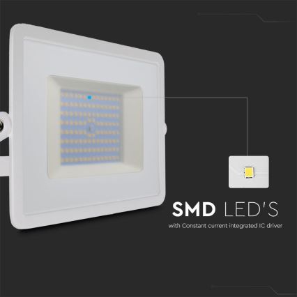 LED strålkastare LED/100W/230V 6500K IP65 vit