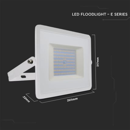 LED strålkastare LED/100W/230V 6500K IP65 vit