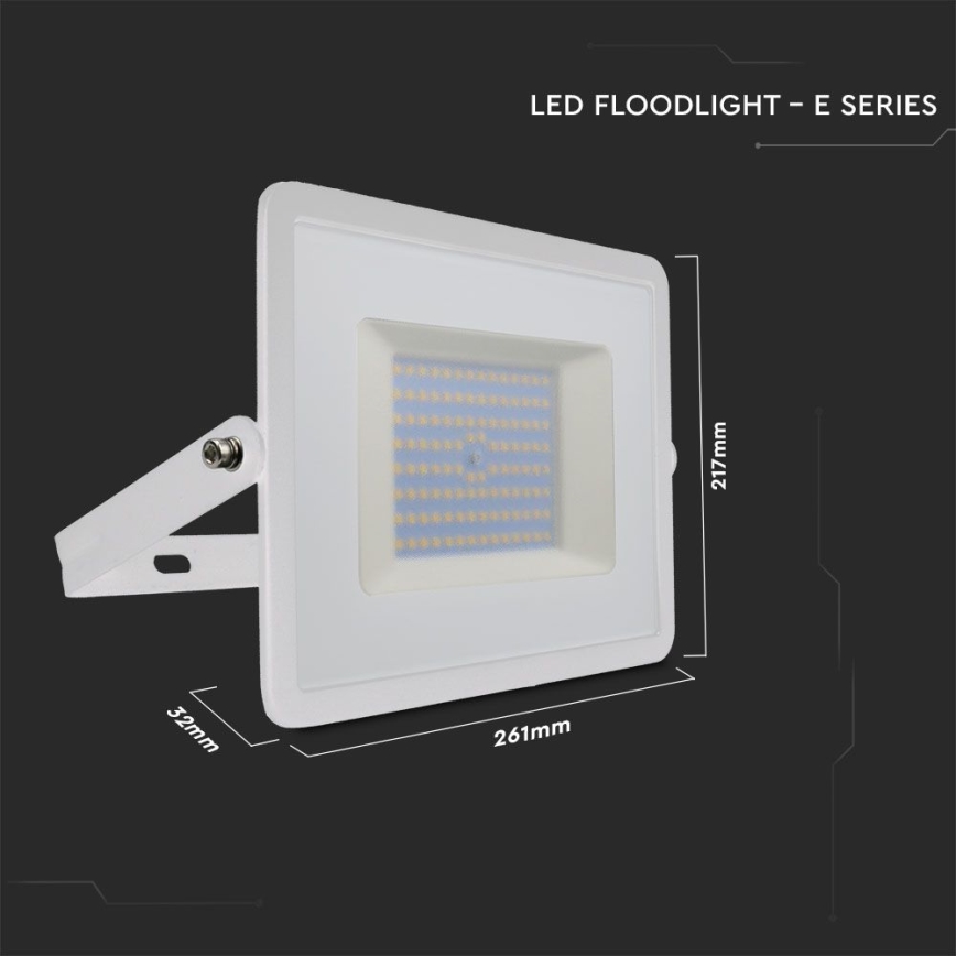 LED strålkastare LED/100W/230V 6500K IP65 vit