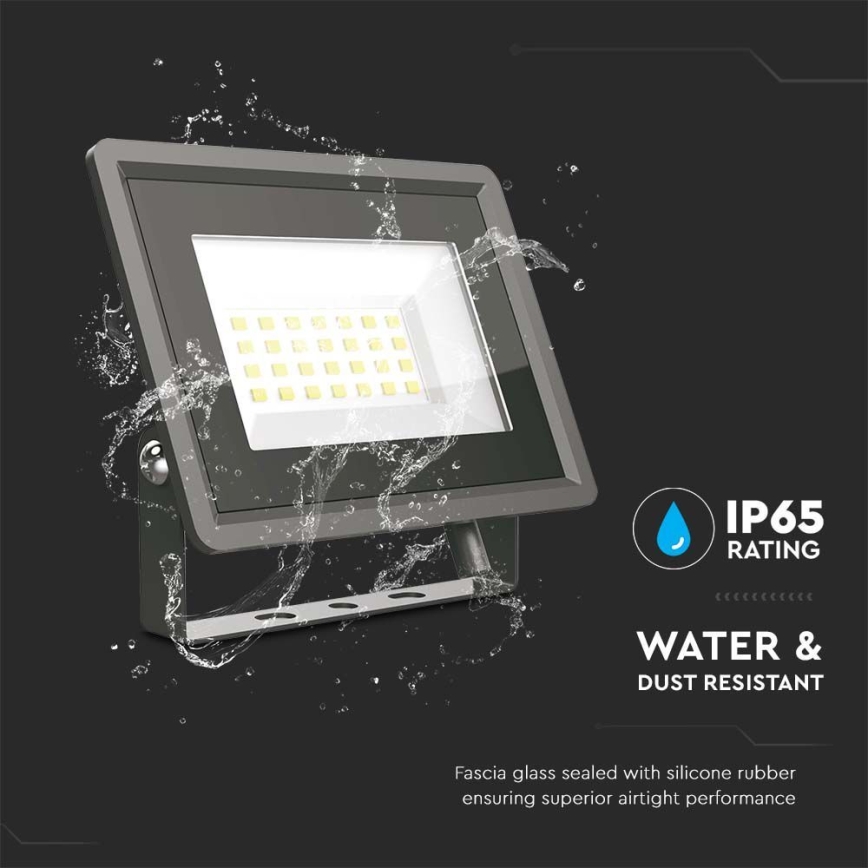 LED Strålkastare LED/20W/230V 6500K IP65 svart