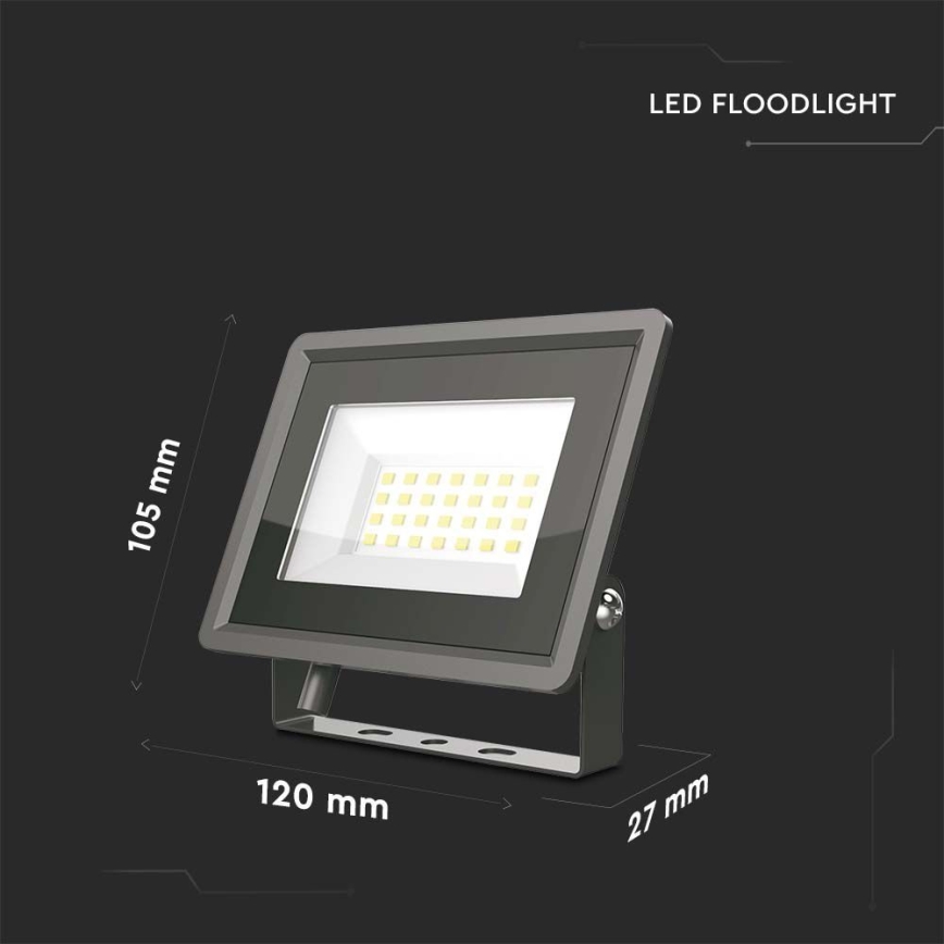 LED Strålkastare LED/20W/230V 6500K IP65 svart