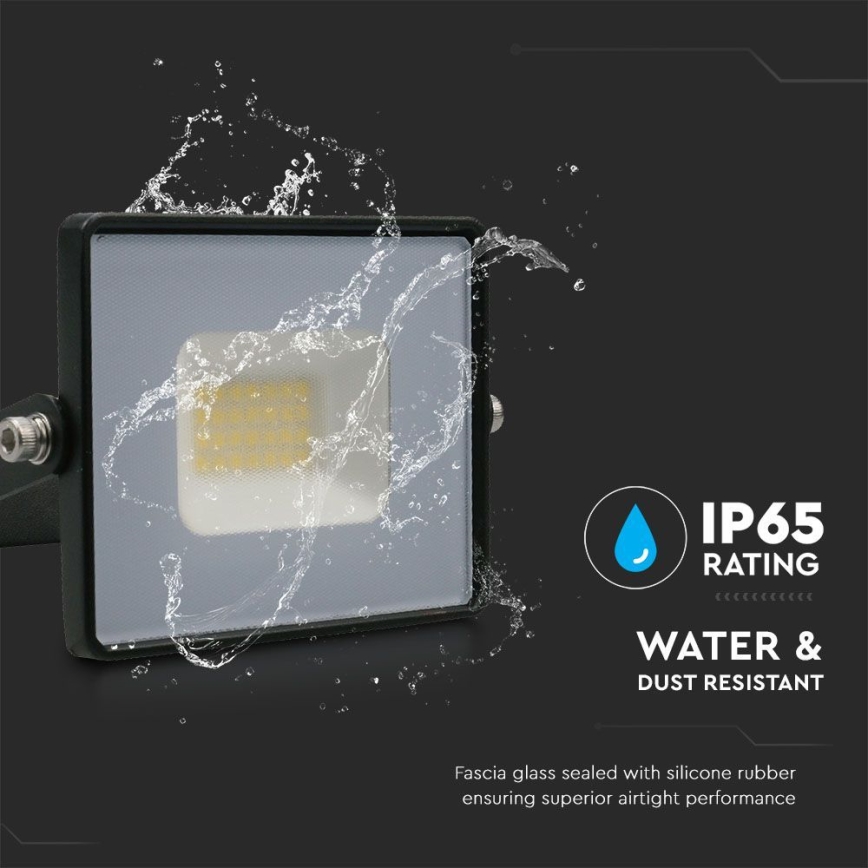LED strålkastare LED/20W/230V 6500K IP65 svart