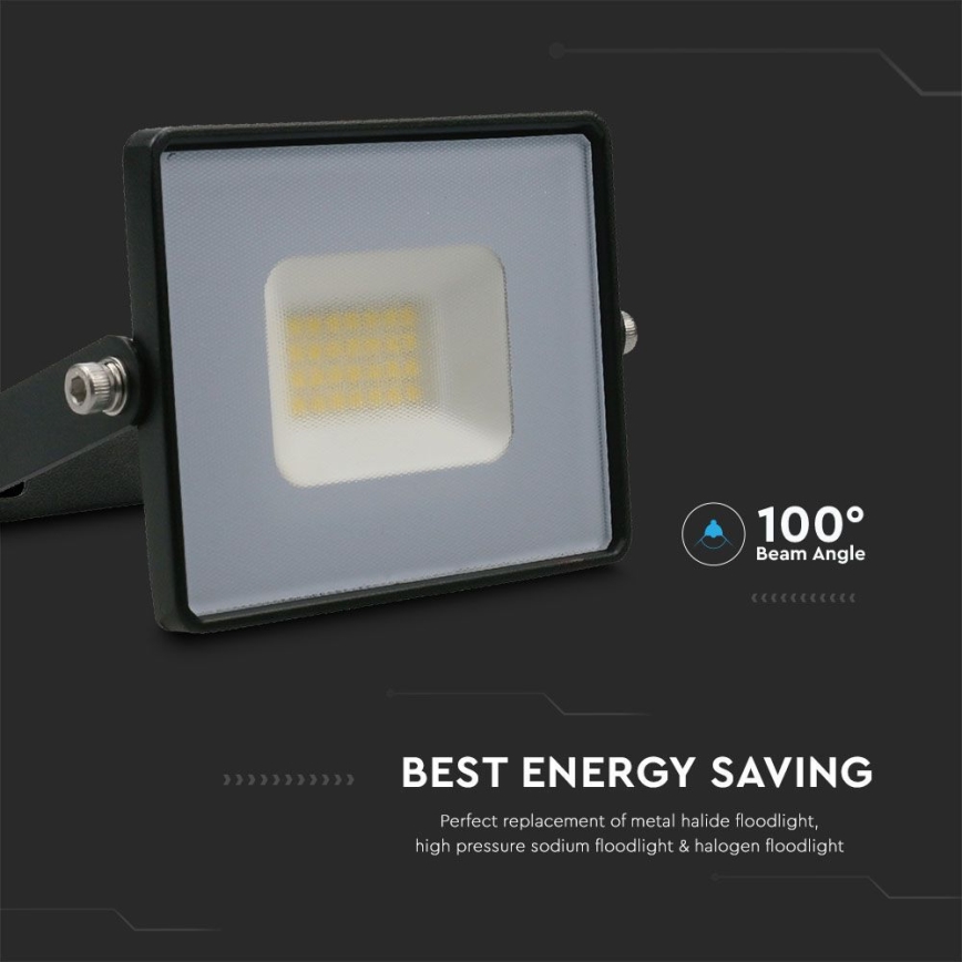 LED strålkastare LED/20W/230V 6500K IP65 svart