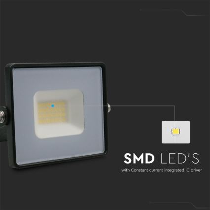 LED strålkastare LED/20W/230V 6500K IP65 svart