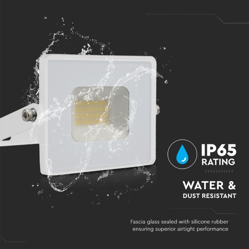 LED strålkastare LED/20W/230V 6500K IP65 vit
