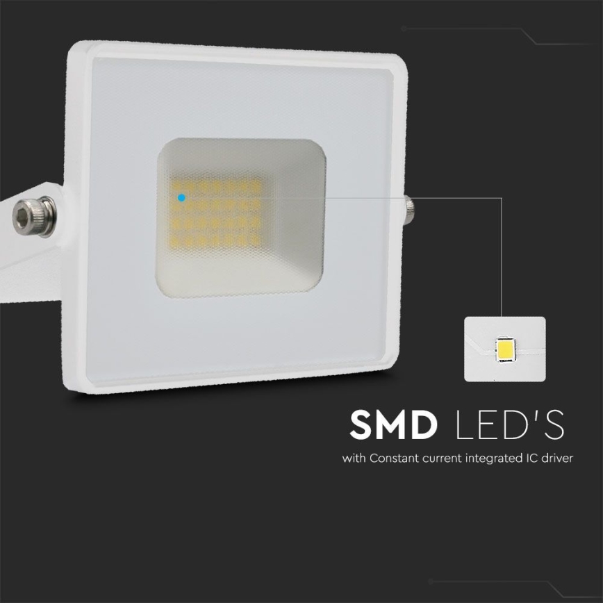LED strålkastare LED/20W/230V 6500K IP65 vit