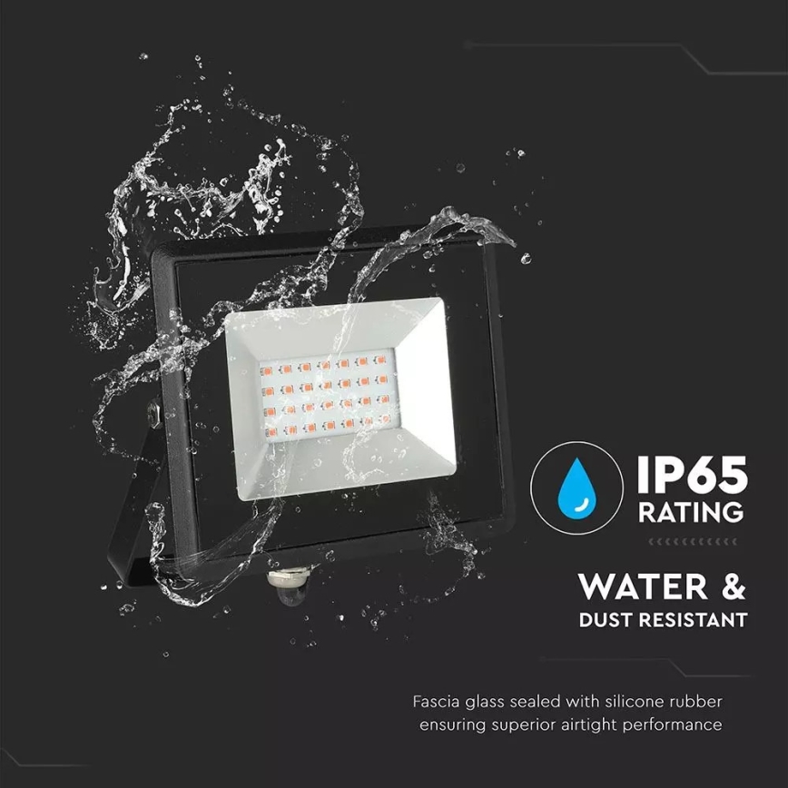 LED strålkastare LED/20W/230V IP65 rosa belysning