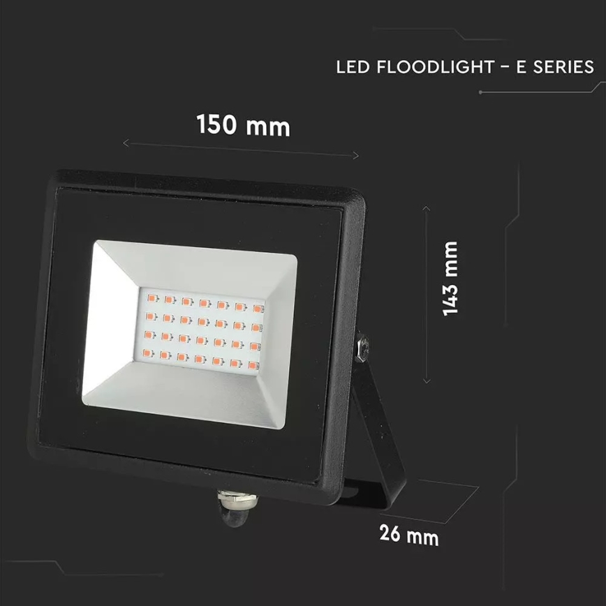 LED strålkastare LED/20W/230V IP65 rosa belysning