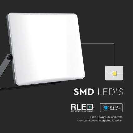 LED strålkastare LED/30W/230V 3000/4000/6500K IP65 svart
