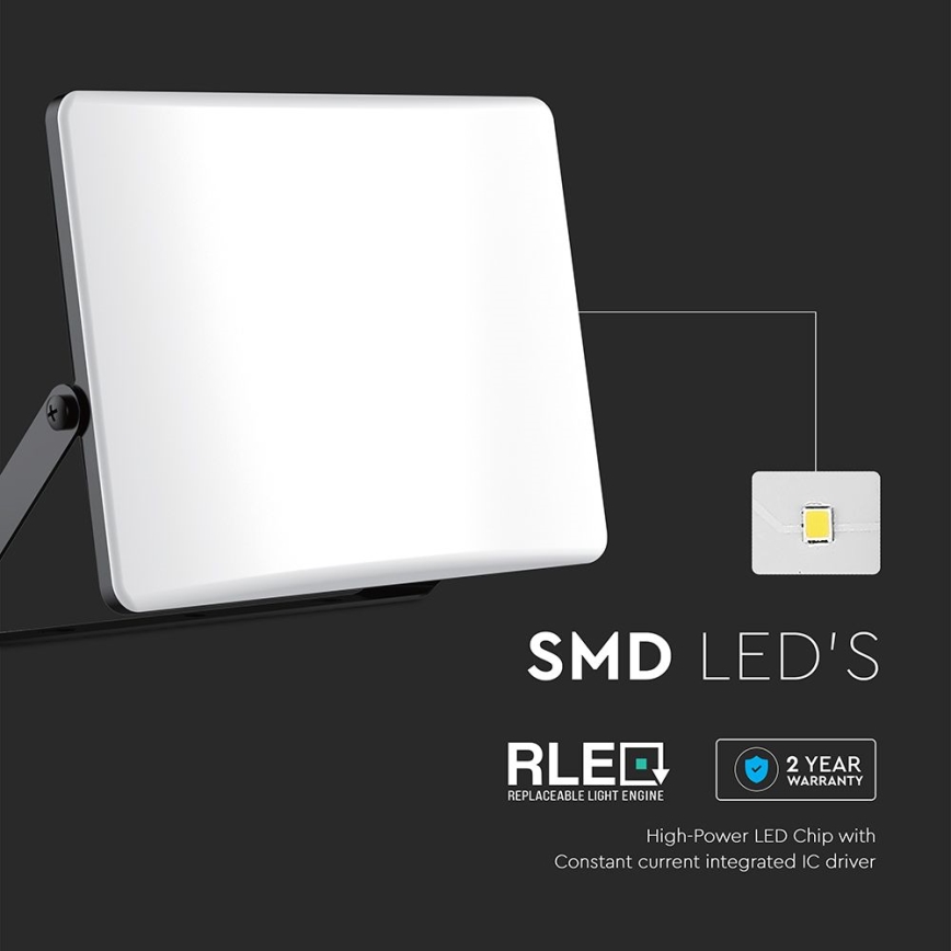 LED strålkastare LED/30W/230V 3000/4000/6500K IP65 svart
