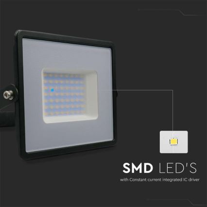 LED strålkastare LED/50W/230V 4000K IP65 svart