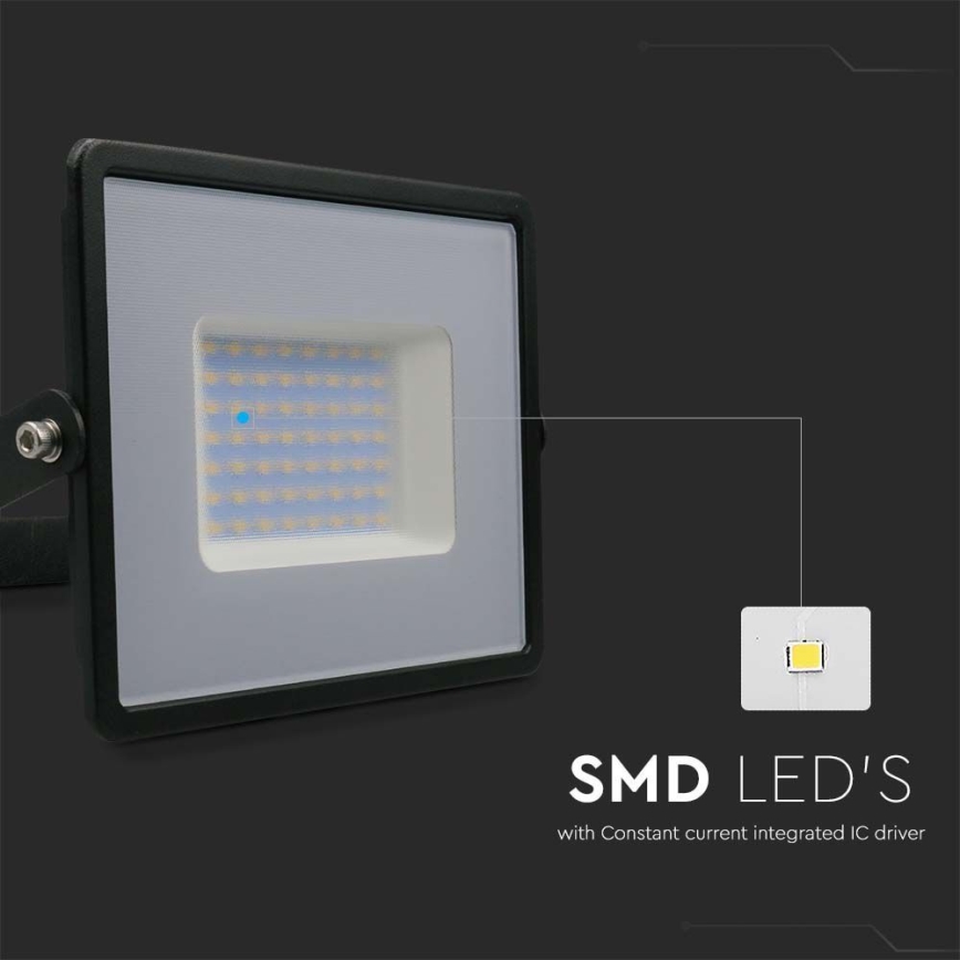 LED strålkastare LED/50W/230V 4000K IP65 svart