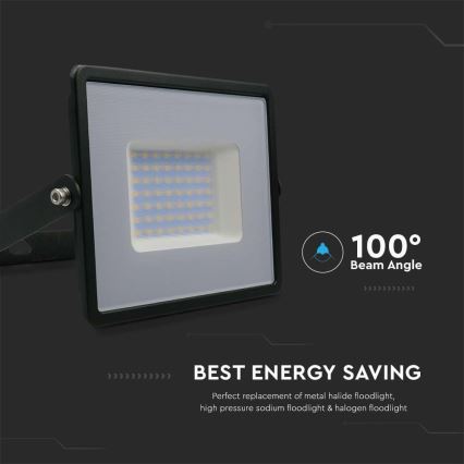 LED strålkastare LED/50W/230V 6500K IP65 svart