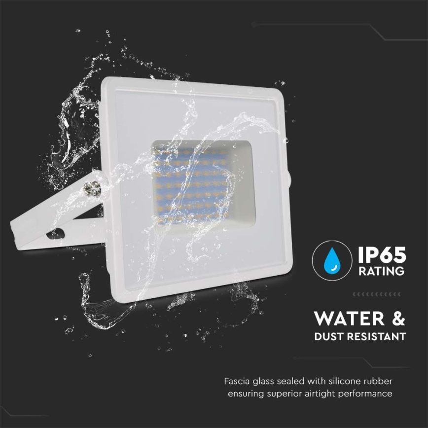 LED strålkastare LED/50W/230V 6500K IP65 vit