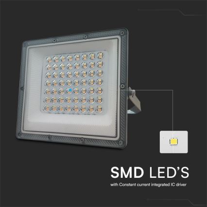 LED strålkastare LED/50W/230V IP65 3000/4000/6500K grå