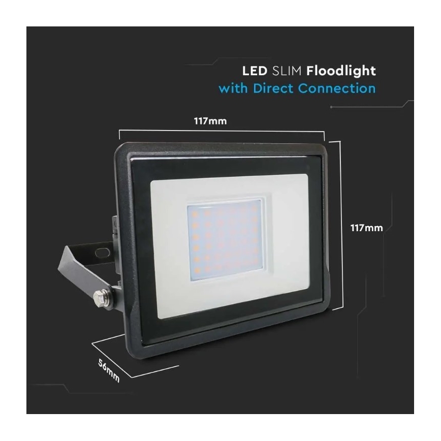 LED-strålkastare med direktanslutning SAMSUNG CHIP LED / 50W / 230V IP65 6500K