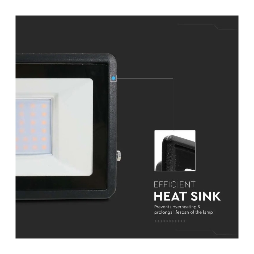 LED-strålkastare med direktanslutning SAMSUNG CHIP LED / 50W / 230V IP65 6500K