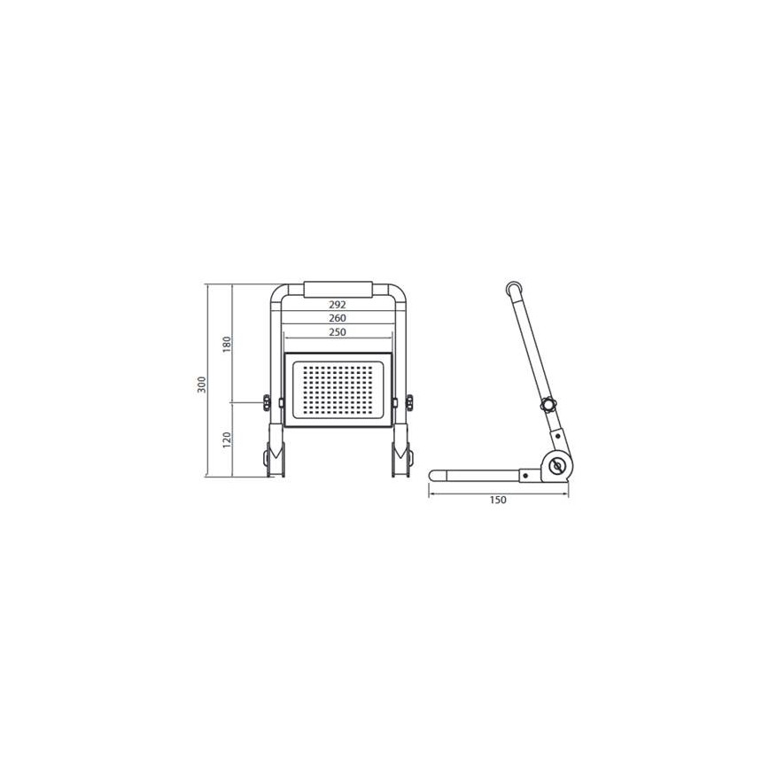 LED Strålkastare med ett stativ ADVIVE Arbete LED/100W/230V IP65