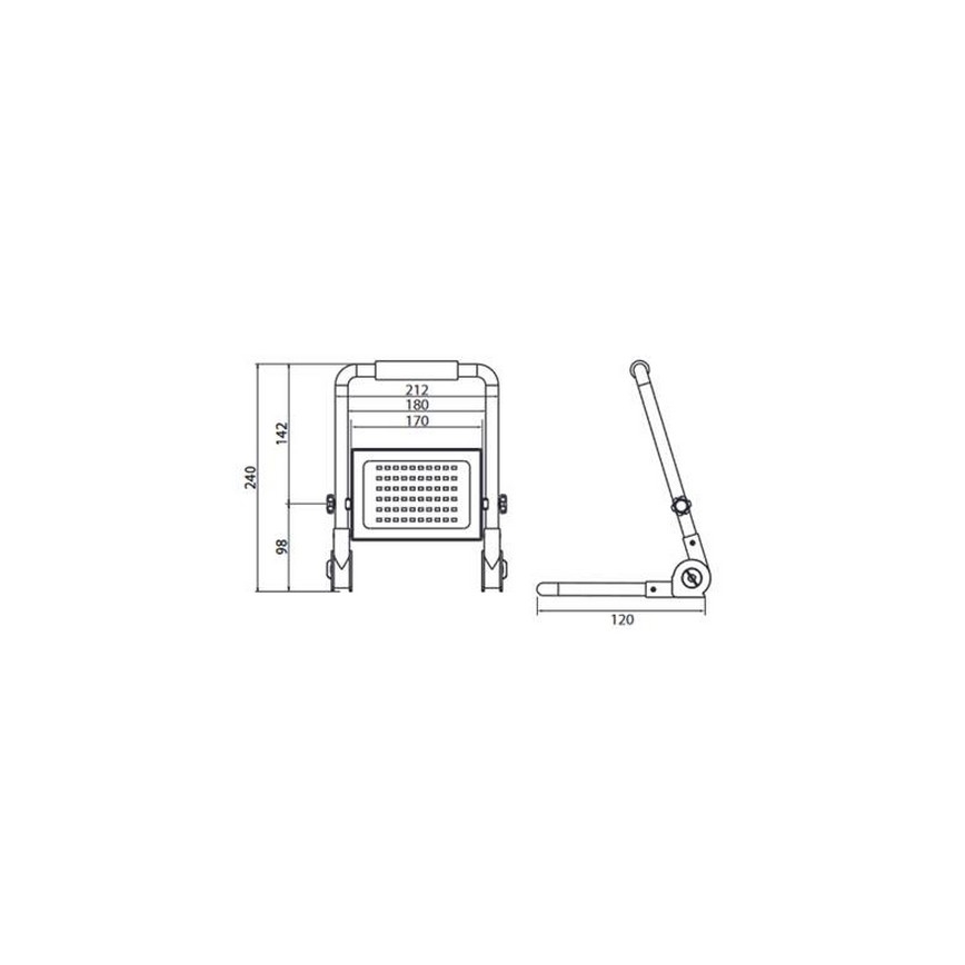 LED Strålkastare med ett stativ ADVIVE Arbete LED/50W/230V IP65
