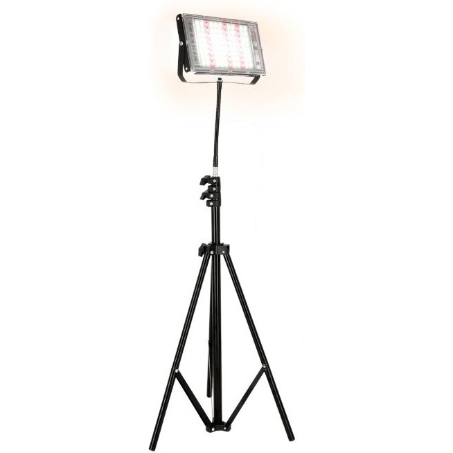 LED Strålkastare med ett stativ för att odla växter FIRON LED/45W/230V IP54 svart