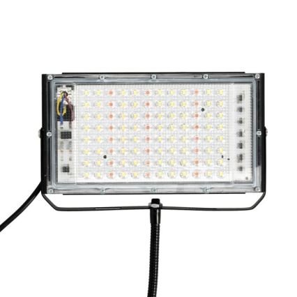LED Strålkastare med ett stativ för att odla växter FIRON LED/45W/230V IP54 svart