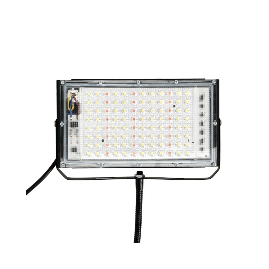 LED Strålkastare med ett stativ för att odla växter FIRON LED/45W/230V IP54 svart