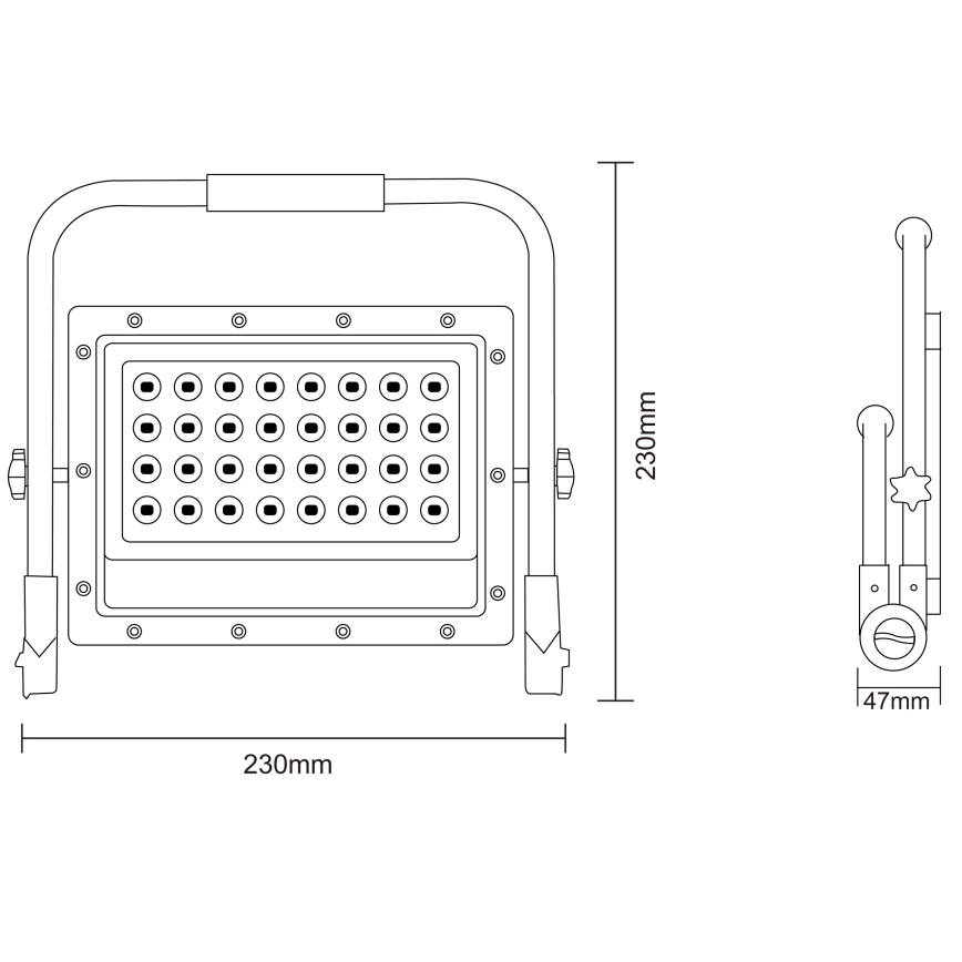 LED Strålkastare med ett stativ LED/50W/230V 5000K IP65 orange