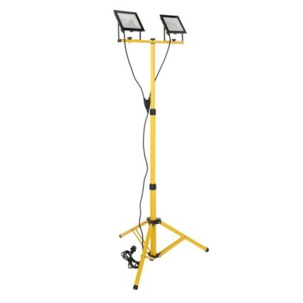 LED Strålkastare med ett stativ TIGRA 2xLED/50W/230V 4000K IP54 svart/gul