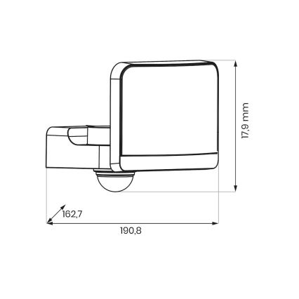 LED-strålkastare med rörelse- och skymningssensor DAVOS LED/30W/230V IP54 vit