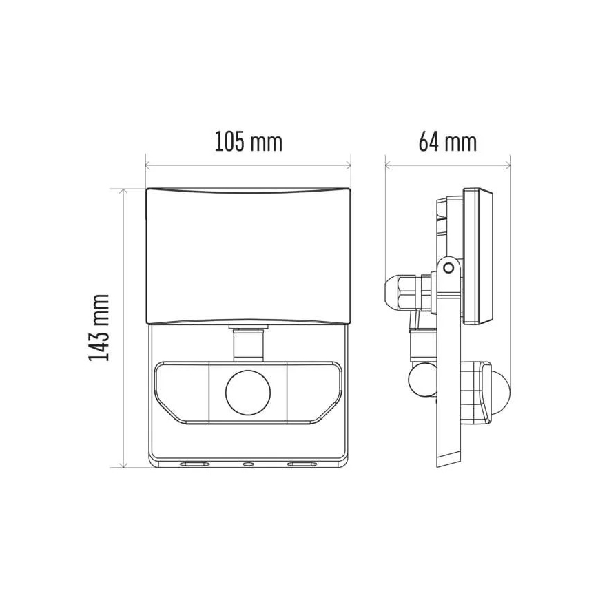 LED strålkastare med sensor LED/10,5W/230V IP54