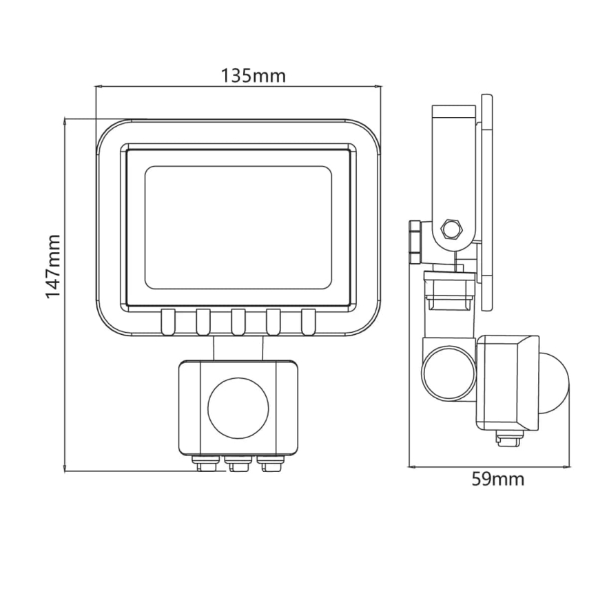 LED Strålkastare med sensor LED/20W/230V IP65