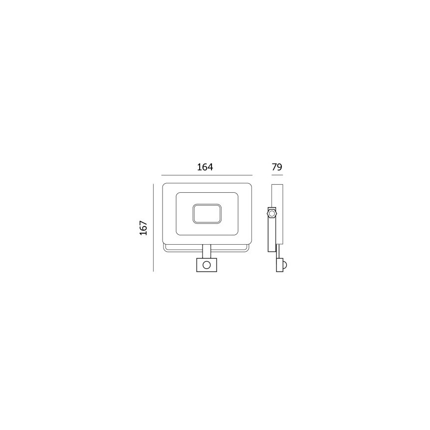 LED strålkastare med sensor LED/30W/230V 6500K IP44