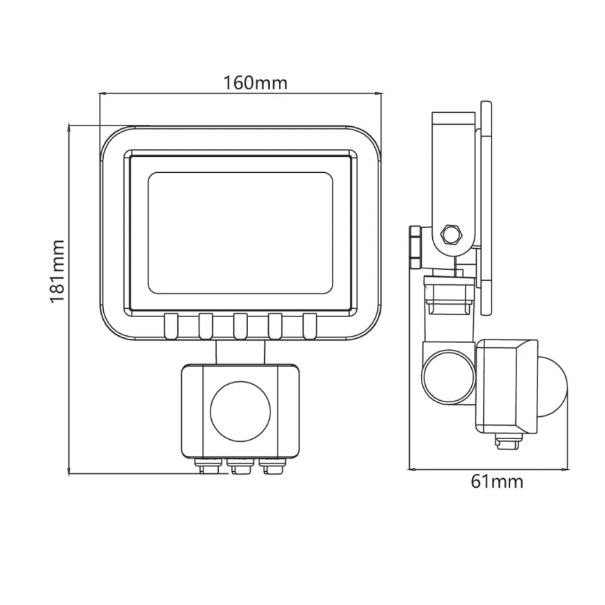 LED Strålkastare med sensor LED/30W/230V IP65