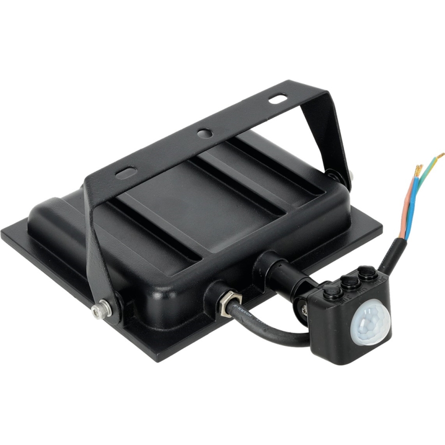 LED strålkastare med sensor LED/50W/230V 6500K IP44 svart