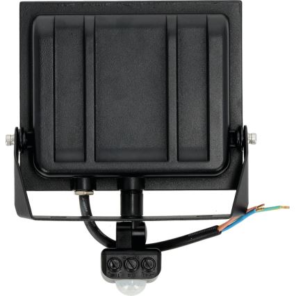 LED strålkastare med sensor LED/50W/230V 6500K IP44 svart